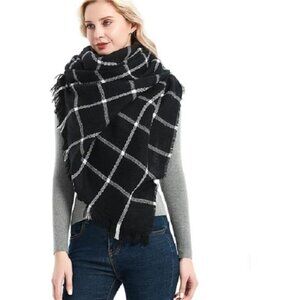 Plaid Scarf Soft Warm Tartan Shawl Cape Blanket Scarves Fashion Wrap